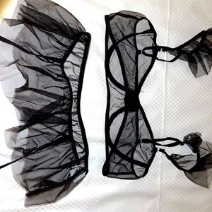 Black 4 piece lingerie
